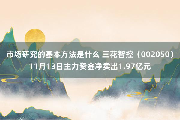 市场研究的基本方法是什么 三花智控（002050）11月13日主力资金净卖出1.97亿元