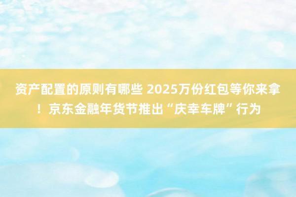 资产配置的原则有哪些 2025万份红包等你来拿！京东金融年货节推出“庆幸车牌”行为