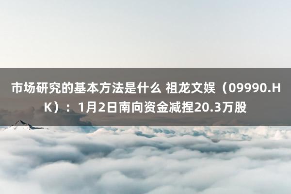 市场研究的基本方法是什么 祖龙文娱（09990.HK）：1月2日南向资金减捏20.3万股